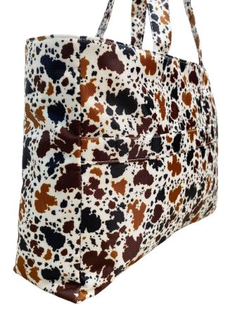 Showman Cow Print Nylon Travel Tote #3